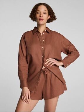 Spanx Linen Beach Button Down & Shorts Set - Sold Out Color!